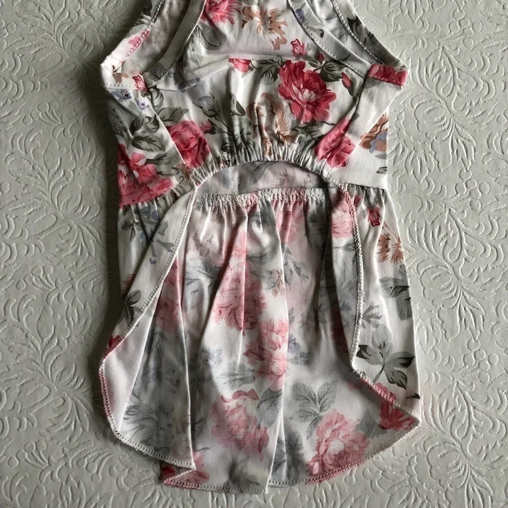 CAT or Small Dog Floral Summer Dress with Bow tie- NEW